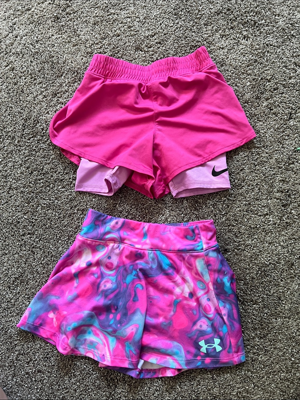 Like new 2 pair athletic girl size 5 shorts